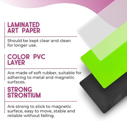 Availey 60 Pieces (3.2 x 1.2") - Full Colored Magnetic Dry Erase Labels - Reusable Strips for Classroom Home Office Garage Refrigerator Blank Writable Erasable Cards Name Tags Students Locker Shelf