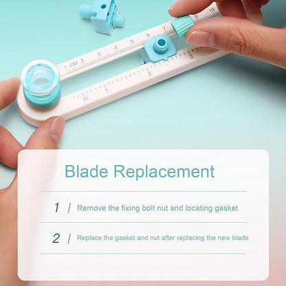 TOPINCN Portable Circle Cutter Circle Cutter Adjustable Paper Cutting Knife Trimmer Rotary Portable Round Model for Paper Crafts Fabric