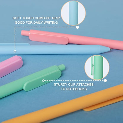 Gel Pens 20 Colors Retractable Quick Dry Ink Pens Fine Point 0.7mm, Smoooth Writing Pens Multicolor for Journaling, Drawing, Doodling, and Note Taking, Multicolor, 20-Count