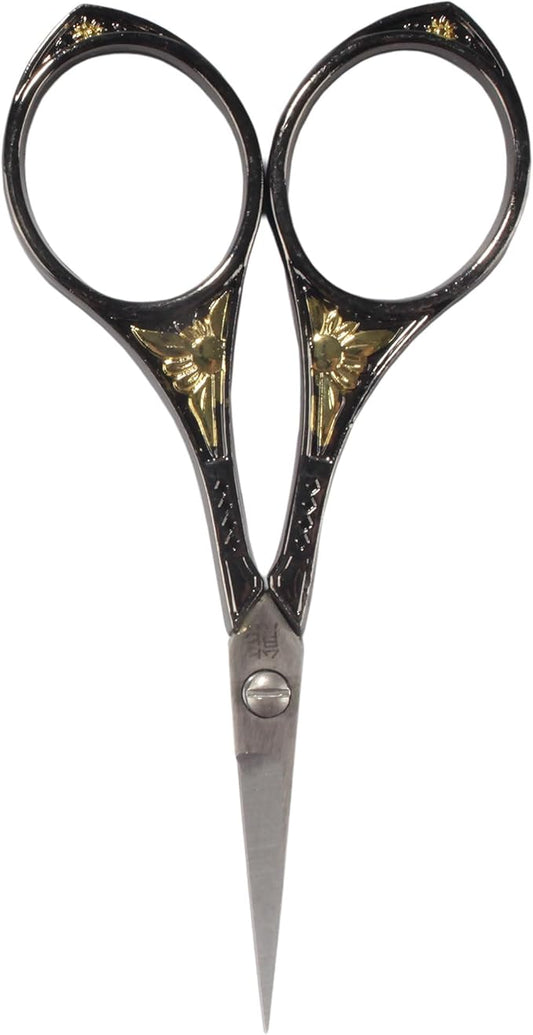 JubileeYarn Sun Motif Embroidery Craft Scissors - Black - 1 Scissor