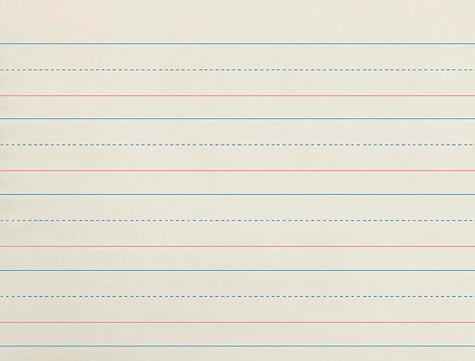 School Smart Zaner-Bloser Paper, 1-1/8 Inch Ruled, 10-1/2 x 8 Inches, 500 Sheets, White - 085328