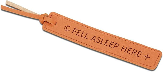 Leather Bookmark Wedding Reader Wedding Party Gift Wedding Gift for Book Lovers Bookish Gift Fell Asleep Here Book Marks for Reading Women Leather Anniversary Gifts for Her Women