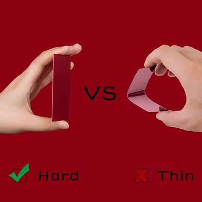 Thick Red Aluminum Metal Business Cards Anodized Aluminum 86 X 54 X 0.8mm 15 pcs Include Protector Sleeves(Frosted)