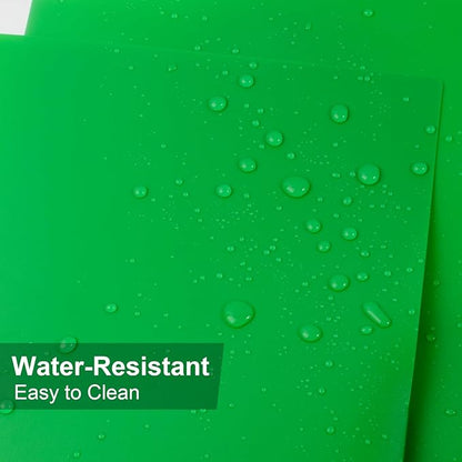 60-Pack Plastic Folders with Pockets,2-Pocket Poly Folders Holds 8-1/2" x 11" Paper for School/Office/Home, Green