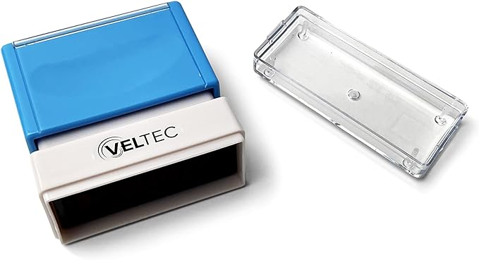 Veltec Premium Pre-Inked Message Stamp, Red Ink (Confidential)