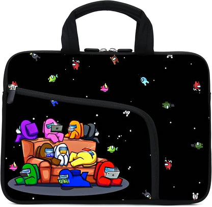 11.6" 12.2 inches Laptop sleeve Chromebook Case Ultrabook Case Notebook Sleeve Tablet Case Neoprene Handle Sleeve for Men Women, Two pockets Fit Apple MacBook Air Samsung Acer HP DELL(Games)