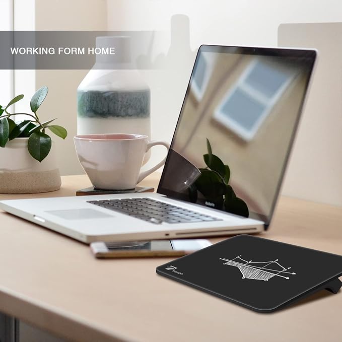 TOWON Small Glass Dry Erase Board, Desk White Board with Standing, Mini Whiteboard Easel Pad Set, Stenography Artifact for Office, Home and School Supplies, 8x6 Inches, Black