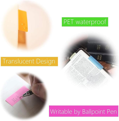 KICNIC File Index Tabs 1 Inch Sticky Flags 720 Pcs, Colored Page Markers Self Adhesive, Repositionable Note Tabs for Documents, Books, Paper, Notebooks, Filing and Folders [36 Sets, 10 Colors]