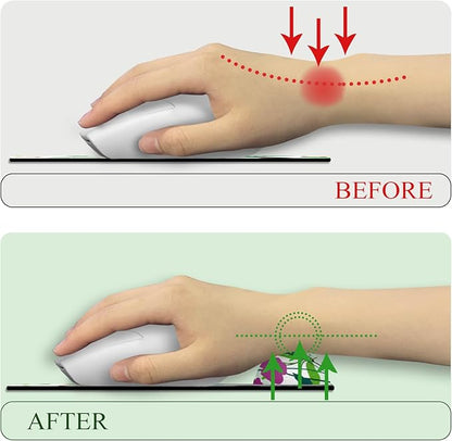 Chicken Ergonomic Mouse Pad with Wrist Rest, Gaming Mouse Pad with Wrist Support, Funny Mouse Pads for Desk, Computer Mousepad with Non-Slip Pain Relief PU Base, Cute Office Desk Accessories