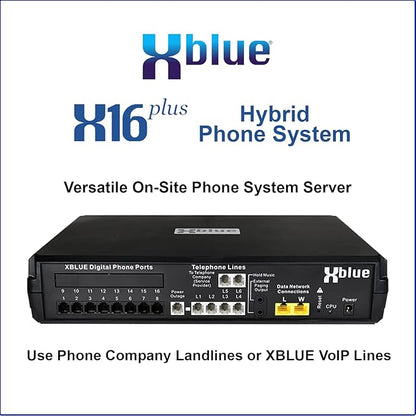 XBLUE X16 Plus VoIP System Bundle with (3) IP8g IP Phones - Including Auto Attendant, Voicemail, Remote Phone Extensions & Call Recording