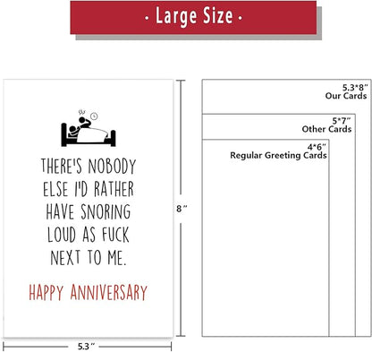 Ziwenhu Funny Anniversary Card, Gift for Couple, Happy Anniversary Card for Her Him, Naughty Anniversary Card for Couple
