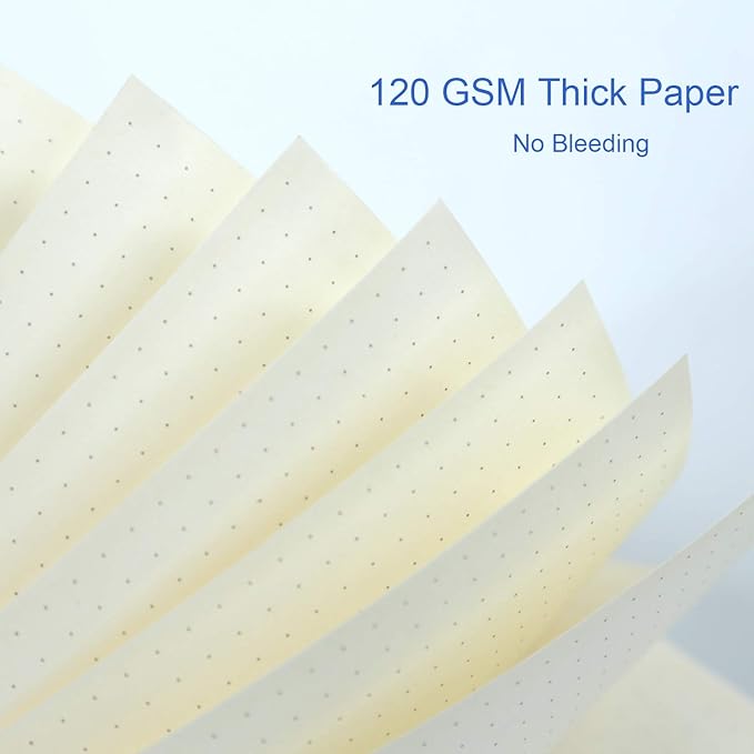 3 Pack A5 Spiral Bullet Dotted Journal with 120gsm Thick Paper, Dot Grid Spiral Notebook with Plastic Hardcover and Elastic Band Closure, 80 Sheets Per Pack 5.7X 8.3 inches