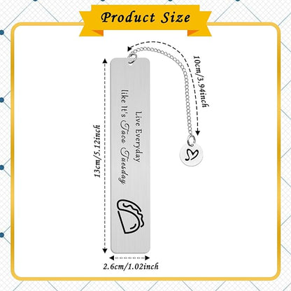 Taco Lover Gifts Bookmark for Reading Taco Lover Gift Ideas Taco Lovers Gift for Friends Bookmark Gift for Book Lovers Taco Themed Gifts Friendship Gift Librarian Graduation Gifts for Friends Sister