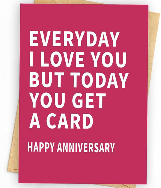 Anniversary Card to Husband | Funny Anniversary Card & Gifts for Women, Men, Husband, Wife, Him, and Her | Happy Anniversary Decorations