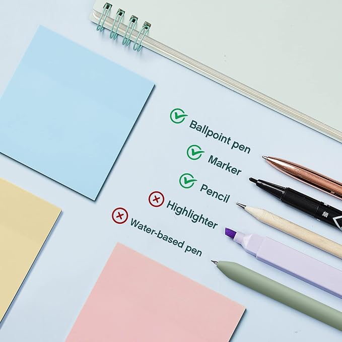 Jutom 39 Pcs Aesthetic Book Annotation Kit Pencil Case Bag with Highlighter Gel Pen 700 Sheets Transparent Sticky Notes Pads Index Tab Bible Study Supplies for School(Green,Cute Style)