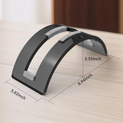 Black Acrylic Vertical Laptop Stand, Premium Transparent Desktop Notebook Dock, Space-Saving Vertical Laptop Holder for MacBook, IPAD, Book