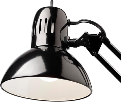 Globe Electric 12641 Architect 32" Swing-Arm Clamp-On Lamp, Black Architect, Finish, LED Bulb Included