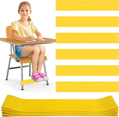 6 Pack Chair Bands for Kids with Fidgety Feet, ADHD Tools for Kids, ROOKEA Sensory Room Must Haves for Adhd Kids Fidget Chair Bands Autism Classroom Must Haves ADHD Tools for Classroom Home Chairs