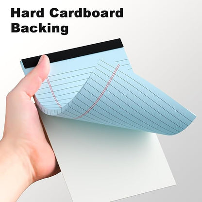 6pcs Small Note Pads 5x8 Colored Legal Pads Paper College Ruled Notepad Clear Print Writing Pads 5 x 8 Legal Pads Perforated Narrow Ruled Pads of Paper (Multicolor)