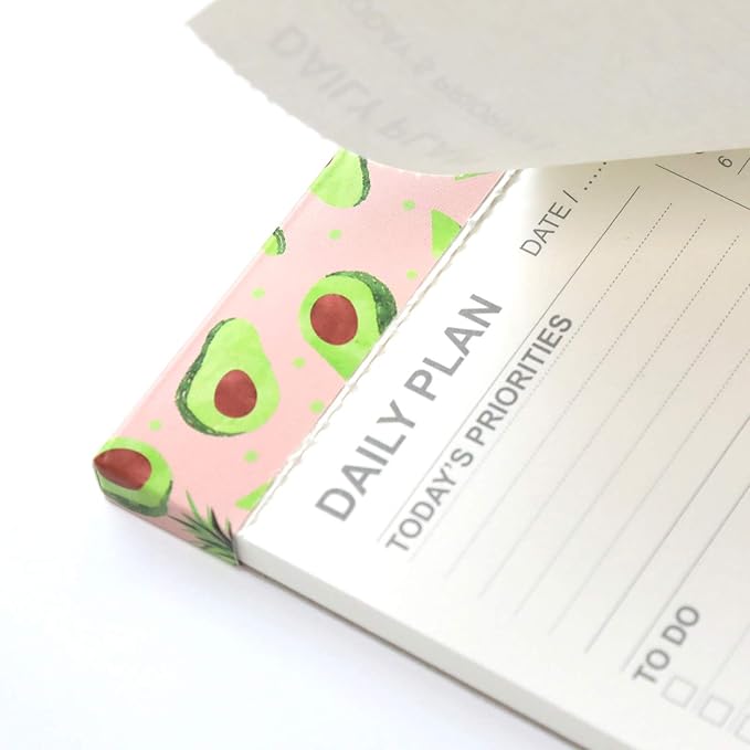 Daily to Do List Notepad with 52 Undated Tear-Off Planning Sheets,5.8"×8.2" Magnetic Planner Checklist Organizing Memo Pad for Reminders,Shopping List,Self-Care Notepad (5.82"x8.26", Avocado)
