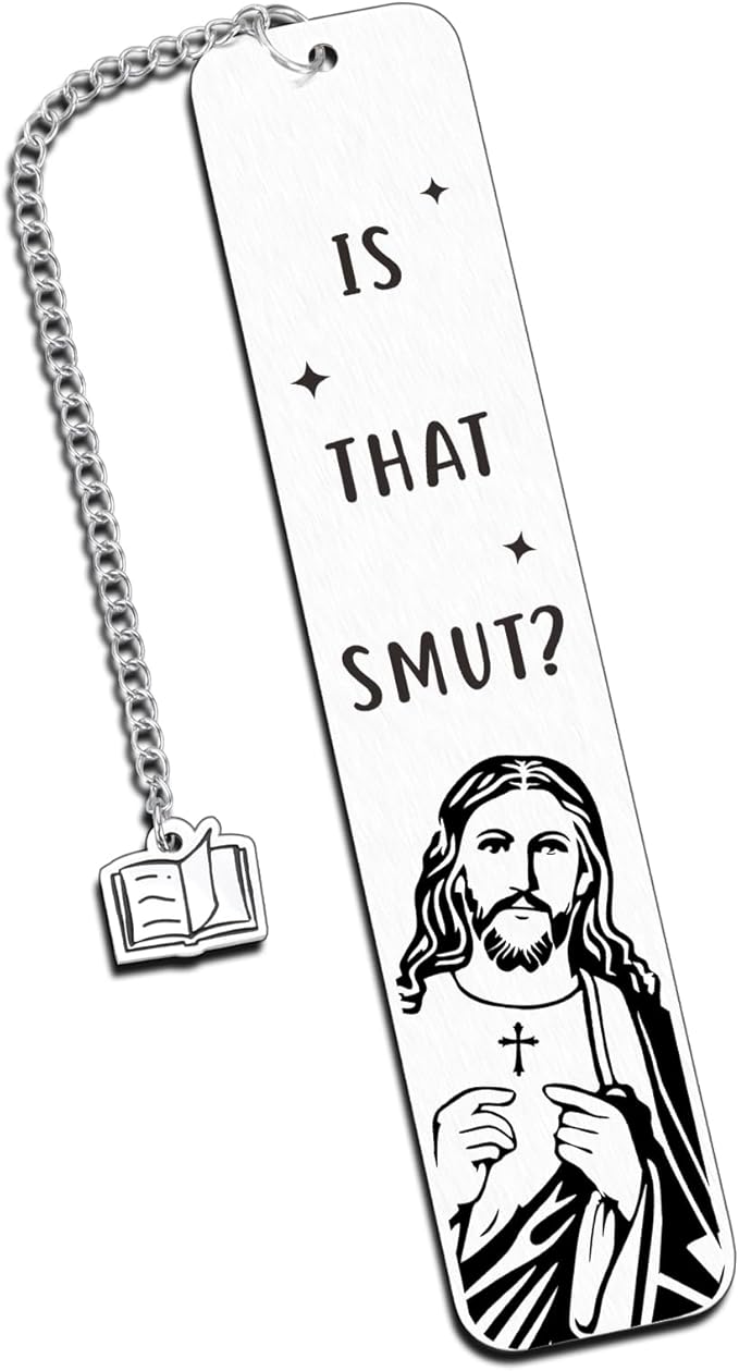is That Smutt Jesus Bookmark, Gag Gift for Female Friends Booklover, Christmas Stocking Stuffer, Gag Gift, Book Accessories for Reading Lovers,Funny Bookmark for Women, White Elephant Gifts