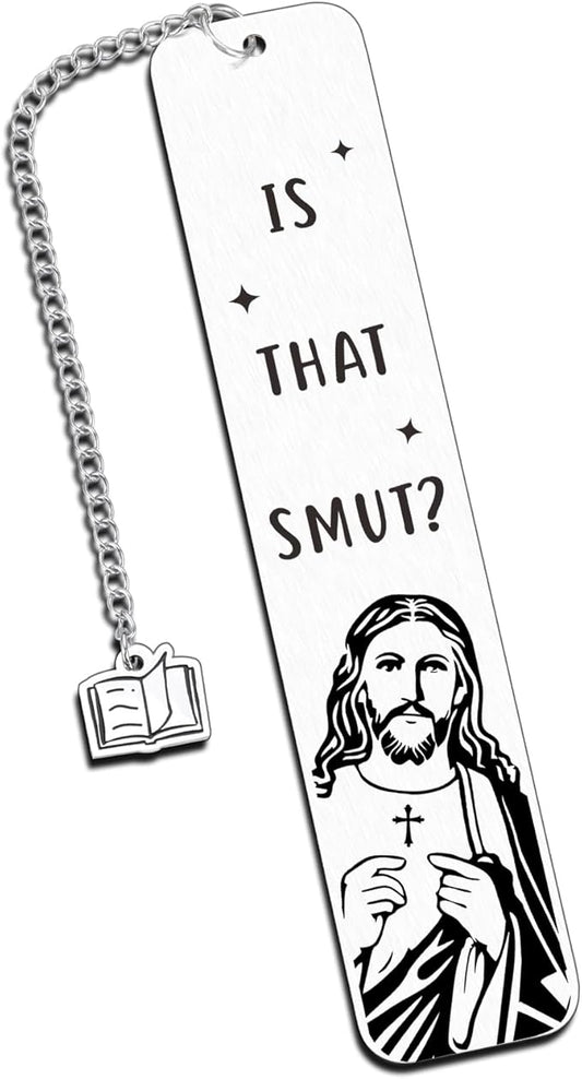 is That Smutt Jesus Bookmark, Gag Gift for Female Friends Booklover, Christmas Stocking Stuffer, Gag Gift, Book Accessories for Reading Lovers,Funny Bookmark for Women, White Elephant Gifts