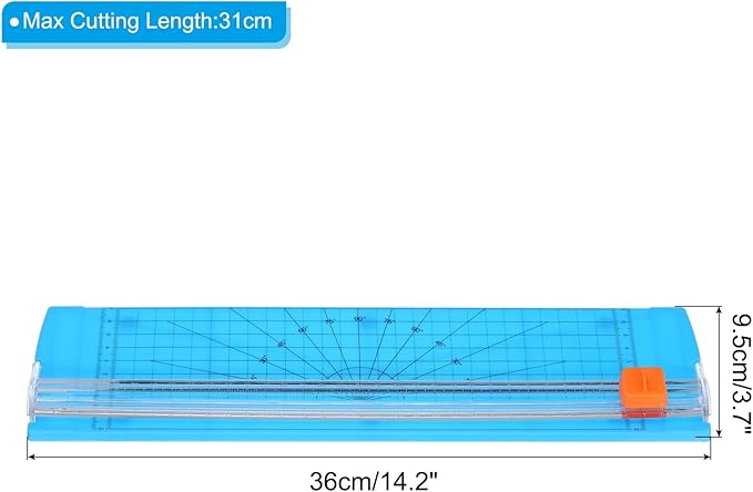 PATIKIL 12 Inch Paper Trimmer, A4 Size Portable Paper Cutter Slicer Scrapbooking Tool with Cutter Head Blade for Craft Paper Photo Cardstock, Blue