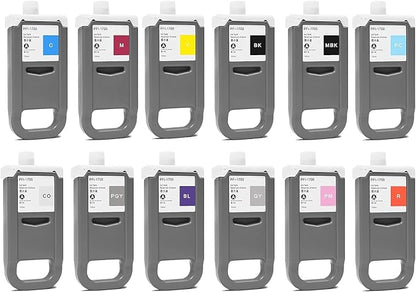 INK+ PFI 1700 Compatible Cartridge Pigment Replacement for Canon PFI-1700R 0783C001AA imagePROGRAF PRO-2000 PRO-4000 PRO-4000S PRO-6000S PRO-4100 PRO-4100S PRO-6000 Printers (Red, 700ML)