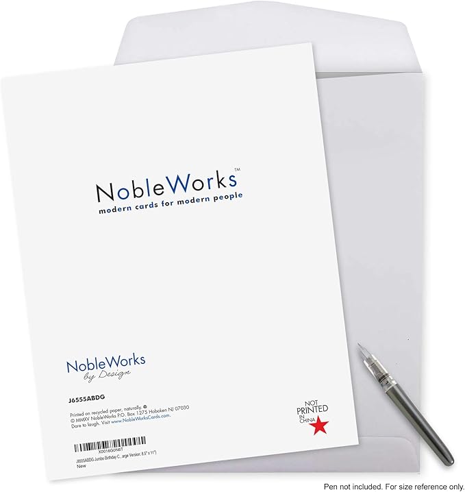 The Best Card Company - 1 Large Birthday Card with Envelope (8.5 x 11 Inch) - Fun Celebration Card for Birthdays - Birthday Candles J6555ABDG