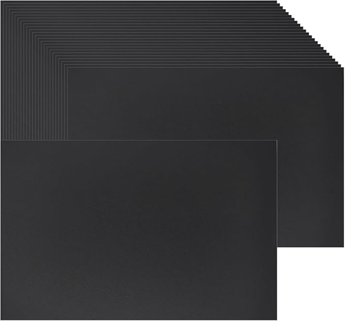 Baisunt 50 Pack 4x6 Black Cardstock Paper Blank Thick Heavyweight 92lb Card Stock for Making Greeting Cards, Invitations cards, Photos, Postcards