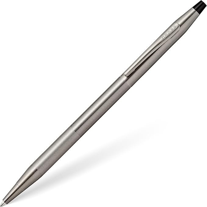 Cross Classic Century Refillable Ballpoint Pen, Medium Ballpen, Includes Premium Gift Box - Titanium Grey Micro-Knurl
