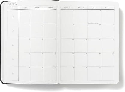 Wykeham's Executive 2026 Daily Journal Planner – US Public Holidays & Format – Customization Available (Black, 6"×4.5")