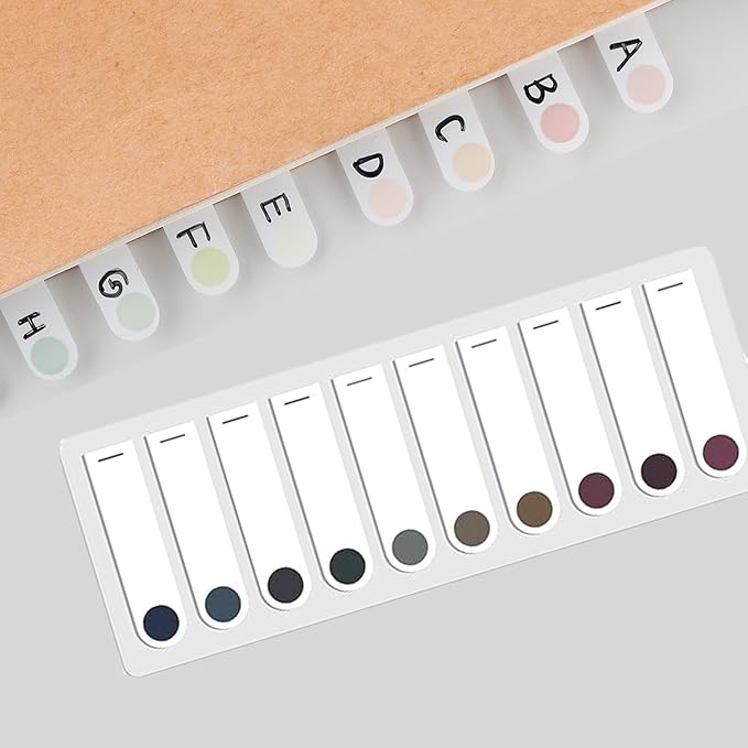 Lysas 1600pcs Page Markers, Morandi Sticky Index Tabs, Transparent Sticky Note Tabs Colored Writable and Repositionable Book Flags Tabs, Aesthetic Strip Index Tabs, 8 Sets