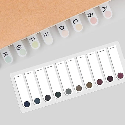 Lysas 1600pcs Page Markers, Morandi Sticky Index Tabs, Transparent Sticky Note Tabs Colored Writable and Repositionable Book Flags Tabs, Aesthetic Strip Index Tabs, 8 Sets