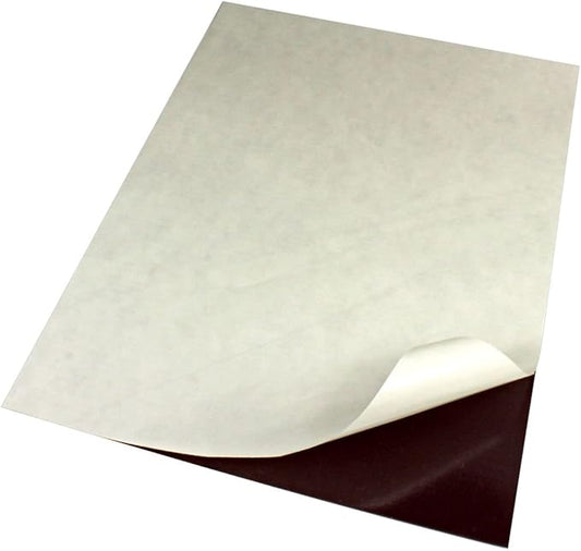 Flexible Steel Vinyl Magnetically-Receptive Sheet | 0.025in Thick | Letter Size 8.5x11 inch | Adhesive Backed Peel and Stick (1)