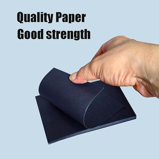 50 Pack 5x7 Black Cardstock Paper Blank Thick Heavyweight 92lb Card Stock for Making Invitations cards, Postcards