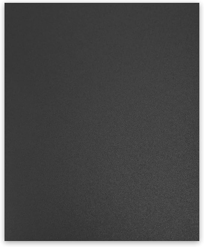 Binditek 100 Pack 16 Mil Sand-Textured Polycover - Plastic Binding Cover for Letter Size - Business Reports and Proposals - Lightly Textured Sand Finish - Square Corners, Un-Punched, Black