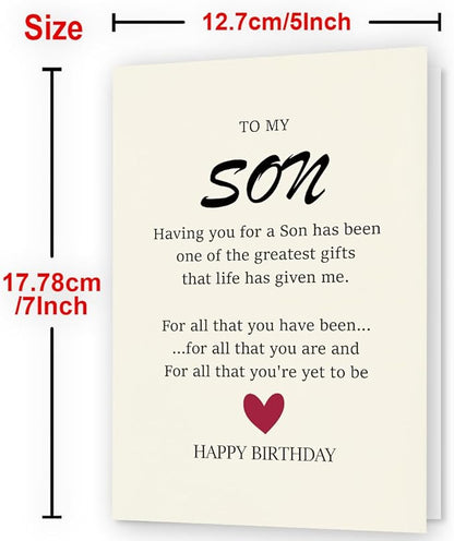 To My Son, Birthday Card for Son, Son Birthday Card, Birthday Card Son, Birthday Card Son, Happy Birthday Son Card, To My Son from Mom, Gifts for Adult Son Gift Ideas, Birthday Card Son Adult