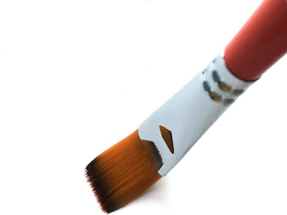 1/2 Inch Flat Bright Paint Brush, Pack of 12, Premium Quality Synthetic Sable Hair for Acrylic Watercolor Oil Gouache Painting by Students, Professionals and Artists