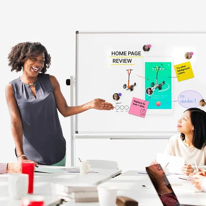 XIWODE Magnetic Dry Erase Board 36x60 Inches, Large Wall Mounted Whiteboard with Aluminum Frame, Durable Writing Surface for Office, Conference Room & School Classroom