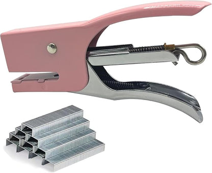 Office Stapler with 1000 Set staples,Office Stapler, Stapler for Desk Portable Durable Staplers Home Supplies (Macaron Pink)
