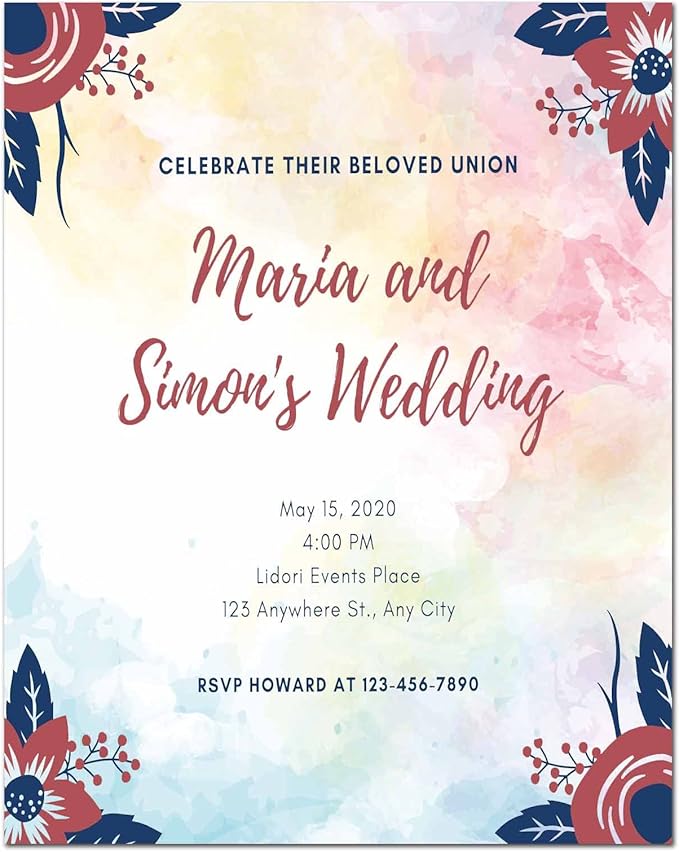 DUGUTUL Watercolor Stationary Paper, 100 gsm Printer Paper 8.5 x 11, 12 designs, Double-Sided, Colored Paper for Writing Letters and Invitations, Writing Paper for Business or Personal Use (48)