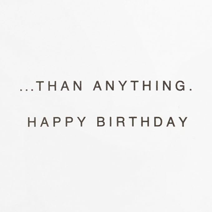 Hallmark Signature Romantic Birthday Card (Love You More Letterboard)