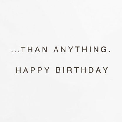 Hallmark Signature Romantic Birthday Card (Love You More Letterboard)