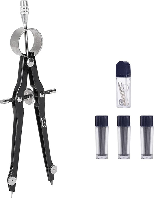 Mr. Pen- Professional Compass with Lock, Black, Compass for Geometry, Drafting Compass, Precision Compass Math, Geometry Compass, Compass Drawing, Compass with Wheel, Metal Compass Geometry
