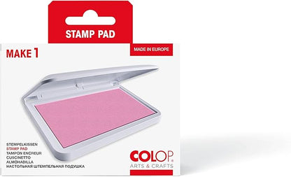 COLOP Make Series, Ink Stamp Pads, with Non-Toxic Premium Ink, Water-Based Acid-Free (Soft Pink, Make 1-1-15/16" x 3-1/2")