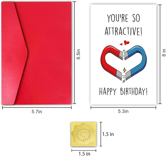 Dirty Birthday Card for Girlfriend Wife, Funny Birthday from Husband Boyfriend, You Are So Attractive Card