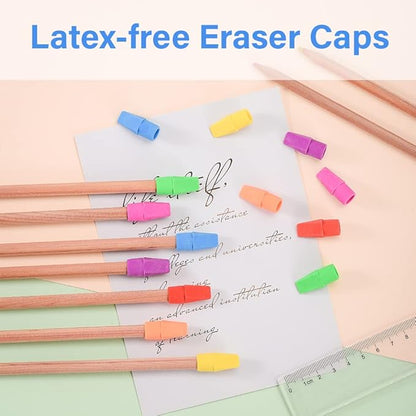 Sooez 120 Pack Pencil Top Erasers, Cap Pencil Eraser Toppers, Studying Supplies for Teachers Classroom Must Haves Pencil Erasers, 7 Colors