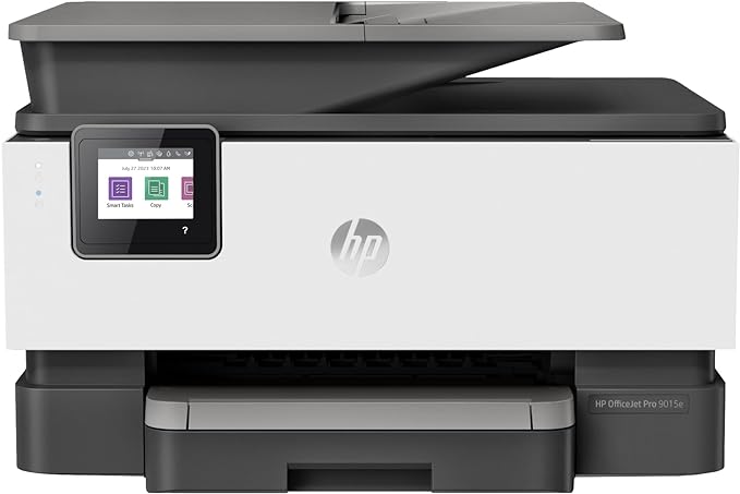 HP OfficeJet Pro 9015e Wireless Color All-in-One Printer with bonus 6 months Instant ink with HP+ (1G5L3A),Gray