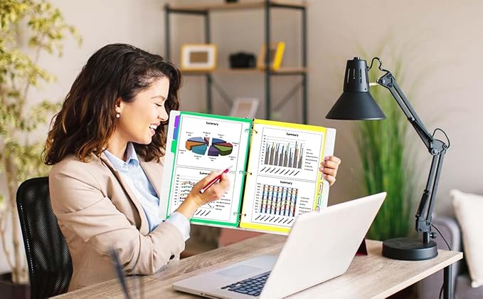 16Pcs/2 Sets Binder Dividers for 3 Ring Binder,8 Tab Plastic Dividers with Tabs, Pastel Color File Dividers, Notebook Dividers for School, Office